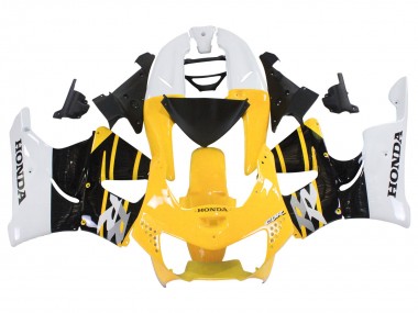 Best 1998-1999 Honda CBR900RR 919 Motorcycle Fairings - White Yellow Glossy Black UK