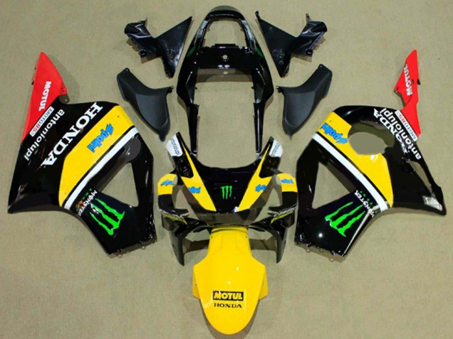 2002-2003 Honda CBR900RR 954 Motorcycle Fairings - Glossy Black Yellow Red Green Monster UK