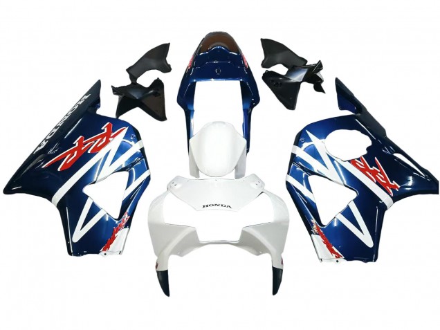 2002-2003 Honda CBR900RR 954 Motorcycle Fairings - White Dark Blue UK