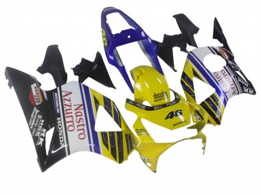 Best 2002-2003 Honda CBR900RR 954 Motorcycle Fairings - Blue Yellow Glossy Black Red Nastro Azzurro 46 UK