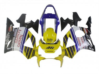 Best 2002-2003 Honda CBR900RR 954 Motorcycle Fairings - Blue Yellow Glossy Black Red Nastro Azzurro 46 UK
