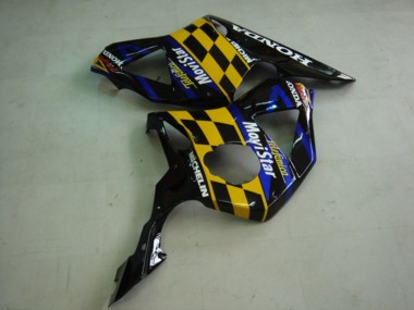Best 2002-2003 Honda CBR900RR 954 Motorcycle Fairings - Blue Yellow Glossy Black Telefumica MoviStar Castrol UK