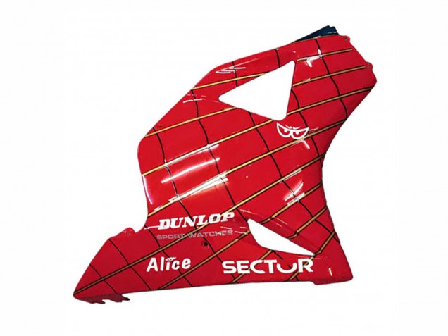2002-2003 Honda CBR900RR 954 Motorcycle Fairings - Red Dark Blue Dunlop UK