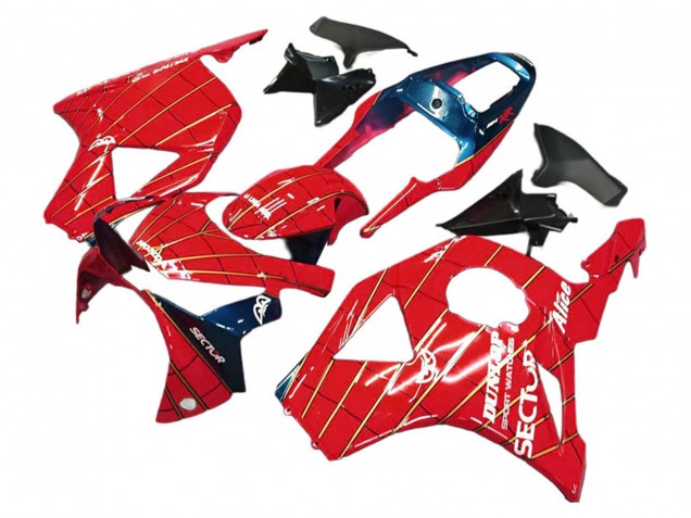 2002-2003 Honda CBR900RR 954 Motorcycle Fairings - Red Dark Blue Dunlop UK