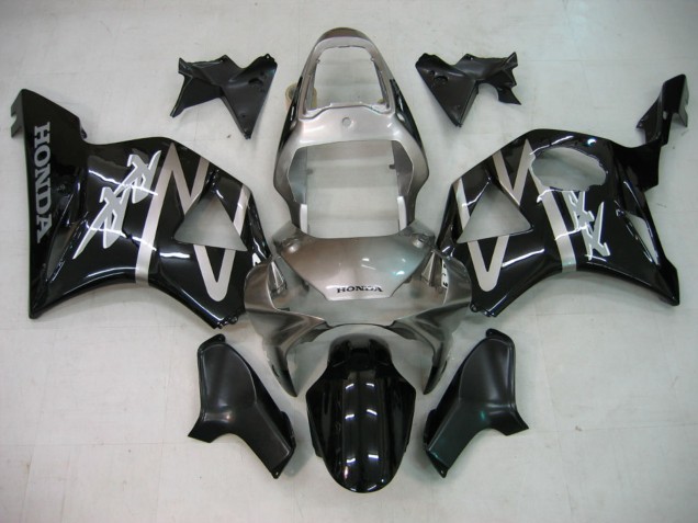 2002-2003 Honda CBR900RR 954 Motorcycle Fairings - Silver Glossy Black UK