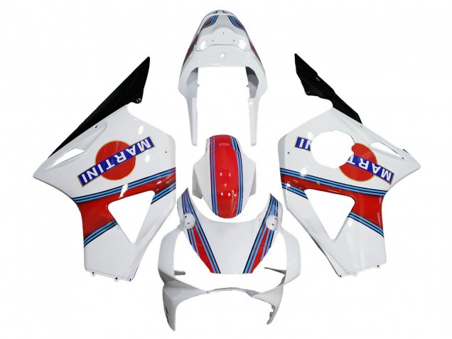 2002-2003 Honda CBR900RR 954 Motorcycle Fairings - White Red Blue Glossy Black Martini UK