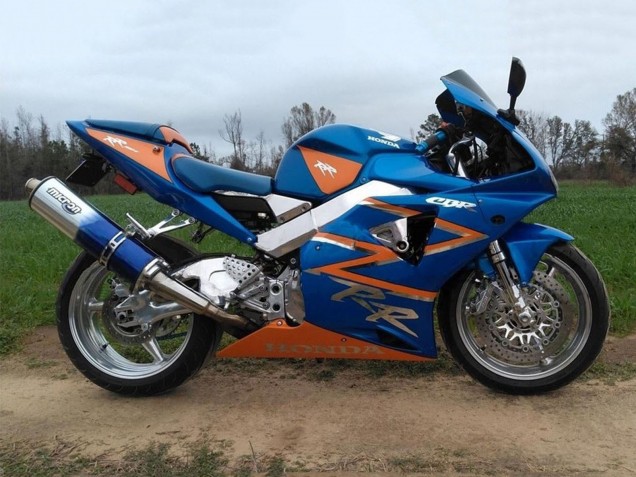2002-2003 Honda CBR900RR 954 Motorcycle Fairings - Orange Blue UK