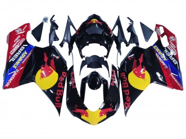 Best 2007-2014 Ducati 848/1098/1198 Motorcycle Fairings - Glossy Black Yellow Blue Red Bull UK