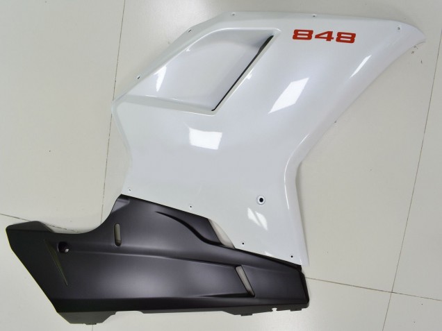 2007-2014 Ducati 848 Motorcycle Fairings - White Matte Black UK
