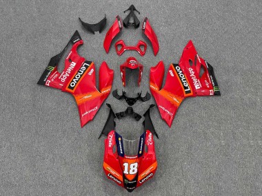 Best 2011-2014 Ducati Panigale 899/1199 Motorcycle Fairings - Red Orange Black Monster Lenovo 18 UK