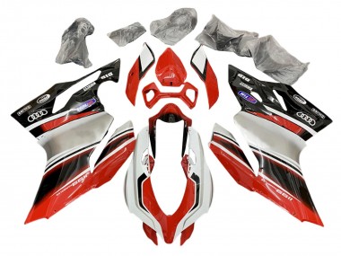 Best 2011-2014 Ducati 1199 Motorcycle Fairings - Silver Red Glossy Black UK