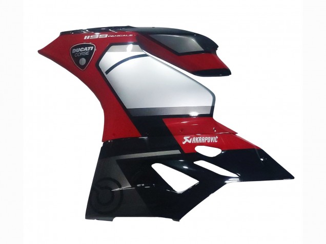 2011-2014 Ducati 1199 Motorcycle Fairings - Red Silver Black UK