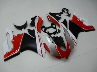 Best 2011-2014 Ducati 1199 Motorcycle Fairings - White Red Matte Black UK