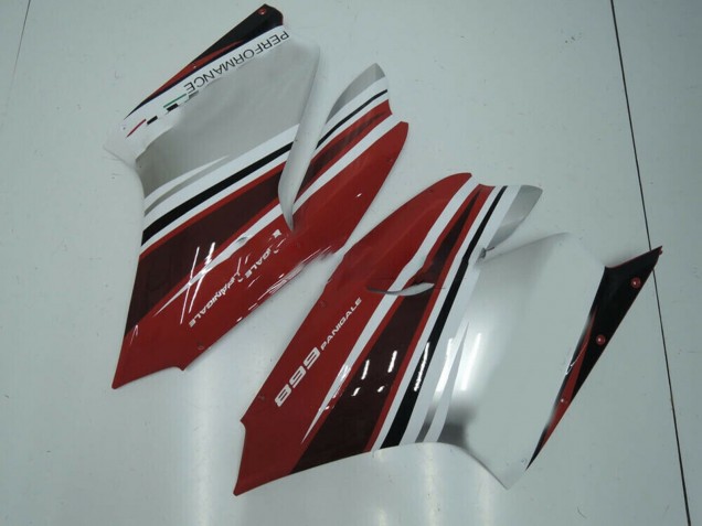 2011-2014 Ducati Panigale 899 Motorcycle Fairing - White Red Glossy Black UK