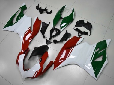 Best 2011-2014 Ducati Panigale 899 Motorcycle Fairings - White Red Dark Green UK