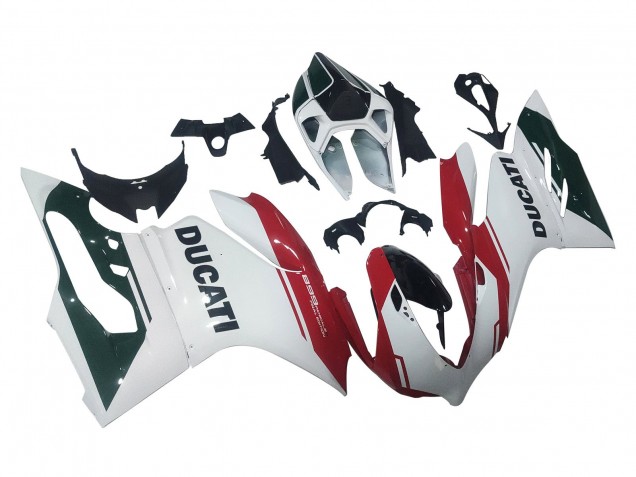 2011-2014 Ducati Panigale 899 Motorcycle Fairings - White Red Glossy Black UK