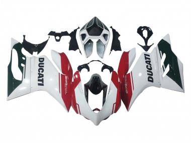 Best 2011-2014 Ducati Panigale 899 Motorcycle Fairings - White Red Glossy Black UK