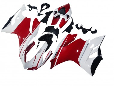 Best 2011-2014 Ducati 1199 Motorcycle Fairings - White Red Glossy Black UK