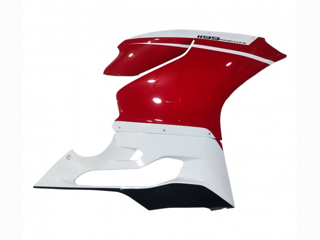 2011-2014 Ducati 1199 Motorcycle Fairings - White Red Glossy Black UK