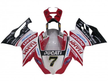 Best 2011-2014 Ducati 1199 Motorcycle Fairings - White Red Glossy Black Fiamm Valsir 7 UK