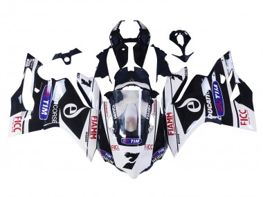 Best 2011-2014 Ducati Panigale 899/1199 Motorcycle Fairings - White Black Blue Fiamm Ficc 7 UK