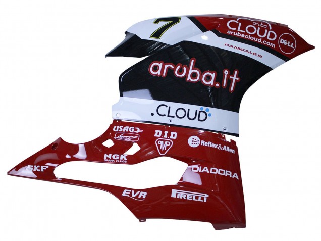 2015-2020 Ducati 959/1299 Motorcycle Fairings - White Red Black Aruba 7 UK