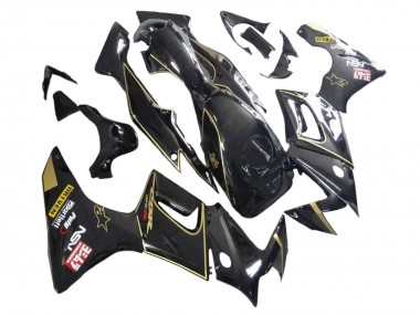 Best 2002-2006 Honda CBR125R Motorcycle Fairings - Glossy Black Gold UK