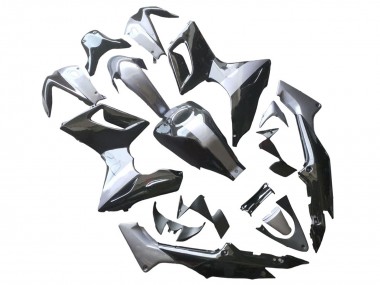 Best 2002-2006 Honda CBR125R Motorcycle Fairings - Silver Glossy Black UK