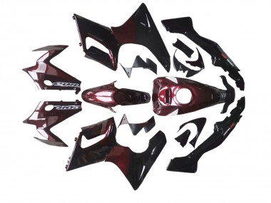Best 2002-2006 Honda CBR125R Motorcycle Fairings - Glossy Black Red Flame UK