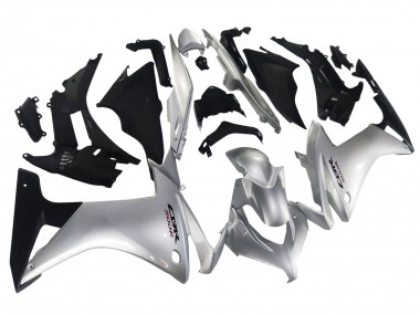Best 2013-2015 Honda CBR500R Motorcycle Fairing - Silver Glossy Black UK