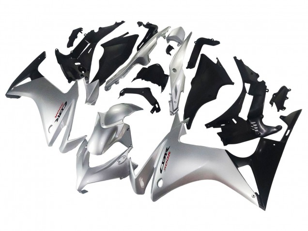 2013-2015 Honda CBR500R Motorcycle Fairing - Silver Glossy Black UK