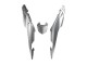 2013-2015 Honda CBR500R Motorcycle Fairing - Silver Glossy Black UK