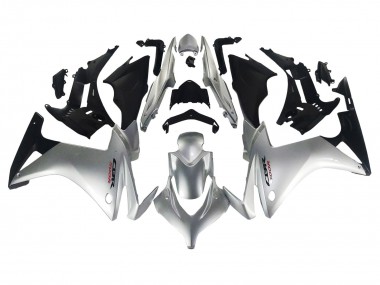 Best 2013-2015 Honda CBR500R Motorcycle Fairing - Silver Glossy Black UK