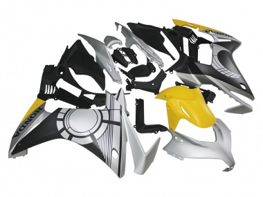 Best 2013-2015 Honda CBR500R Motorcycle Fairings - Silver Yellow Matte Black UK