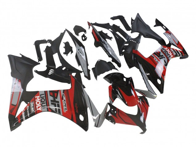 2013-2015 Honda CBR500R Motorcycle Fairings - Red Silver Glossy Black UK