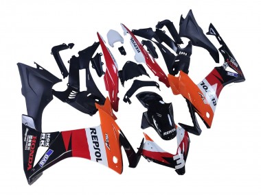 Best 2013-2015 Honda CBR500R Motorcycle Fairings - Orange White Red Glossy Black Repsol 3 UK