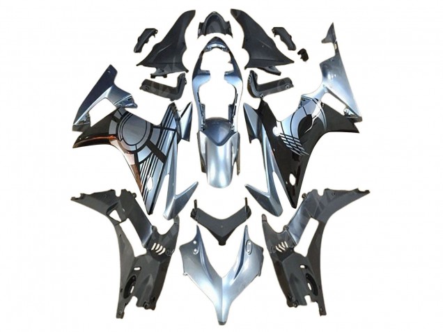2013-2015 Honda CBR500R Motorcycle Fairing Kits - Silver Glossy Black UK