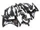 2013-2015 Honda CBR500R Motorcycle Fairings - Glossy Black Silver Flame UK
