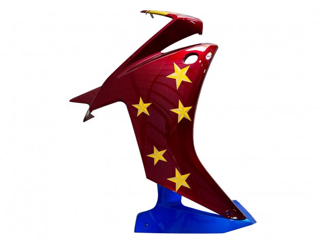 2013-2015 Honda CBR500R Motorcycle Fairings - Red Blue Yellow Star UK
