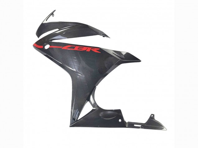2016-2018 Honda CBR500R Motorcycle Fairings - Black Carbon Fiber Red UK