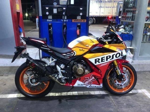 2016-2018 Honda CBR500R Motorcycle Fairings - Yellow White Red Repsol HRC UK