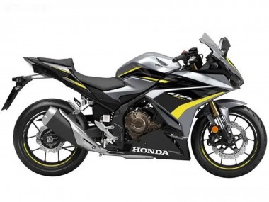 Best 2022-2023 Honda CBR500R Motorcycle Fairings - Silver Yellow Glossy Black UK