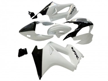 Best 2002-2013 Honda VFR 800 Motorcycle Fairings - Pearl White Glossy Black Decal UK
