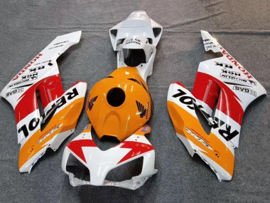 Best 2004-2005 Honda CBR1000RR Motorcycle Fairings - White Orange Black Red Repsol UK