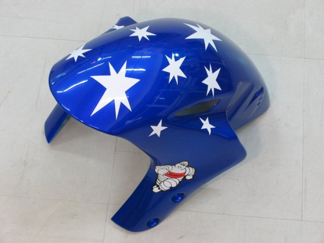 2004-2005 Honda CBR1000RR Motorcycle Fairings - White Red Glossy Black Blue Star UK