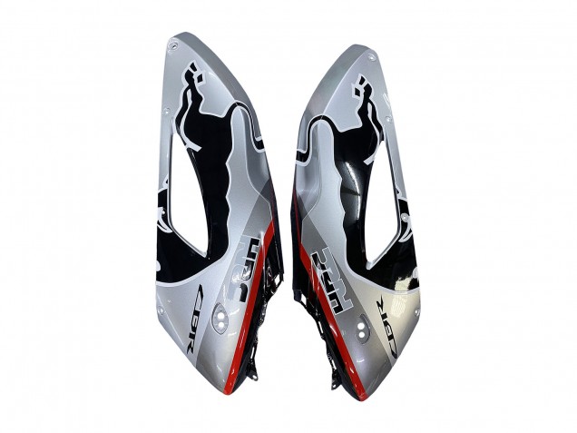 2004-2005 Honda CBR1000RR Motorcycle Fairings - Silver Glossy Black Red Stripe UK