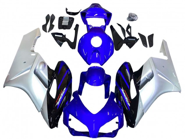 2004-2005 Honda CBR1000RR Motorcycle Fairings - Silver Blue Glossy Black UK