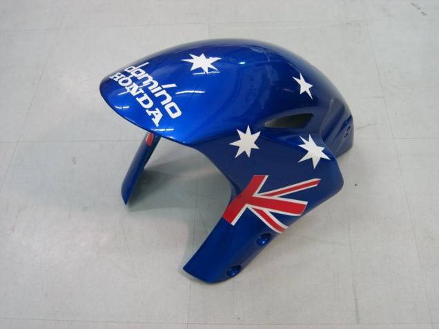 2004-2005 Honda CBR1000RR Motorcycle Fairings - White Blue Red Glossy Black Star Carrera Lee UK