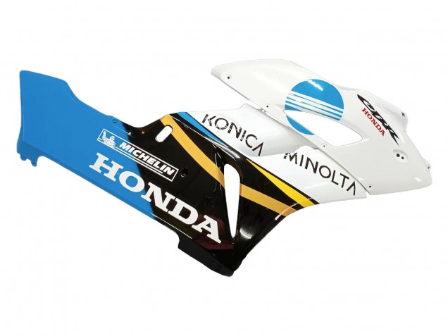 2004-2005 Honda CBR1000RR Motorcycle Fairings - White Light Blue Yellow Black Konica Minolta UK
