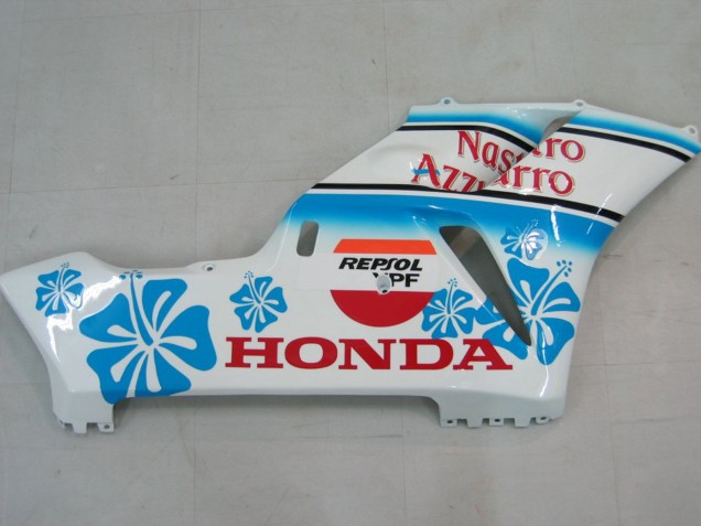 2004-2005 Honda CBR1000RR Motorcycle Fairings - White Blue Snow Nastro Azzurro 46 UK